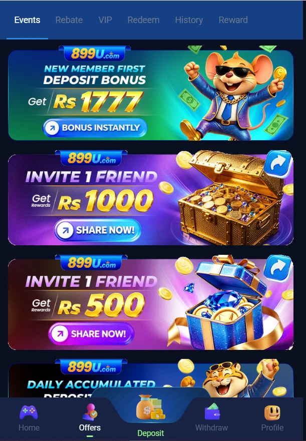 899U Game login rewards and VIP benefits